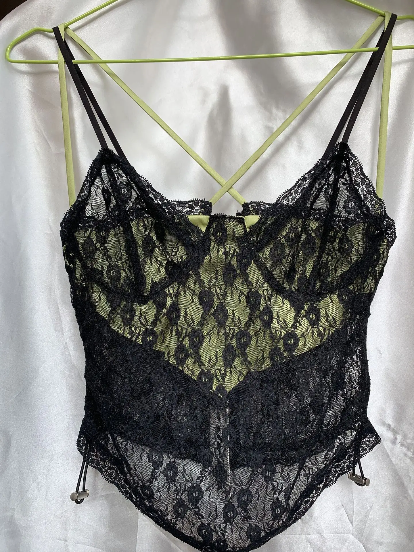 

Sexy Lace Mesh Cami Top Women Summer Streetwear Y2k Vintage Black Floral Green Vest V Neck Spaghetti Strap Tank Camisoles Femme