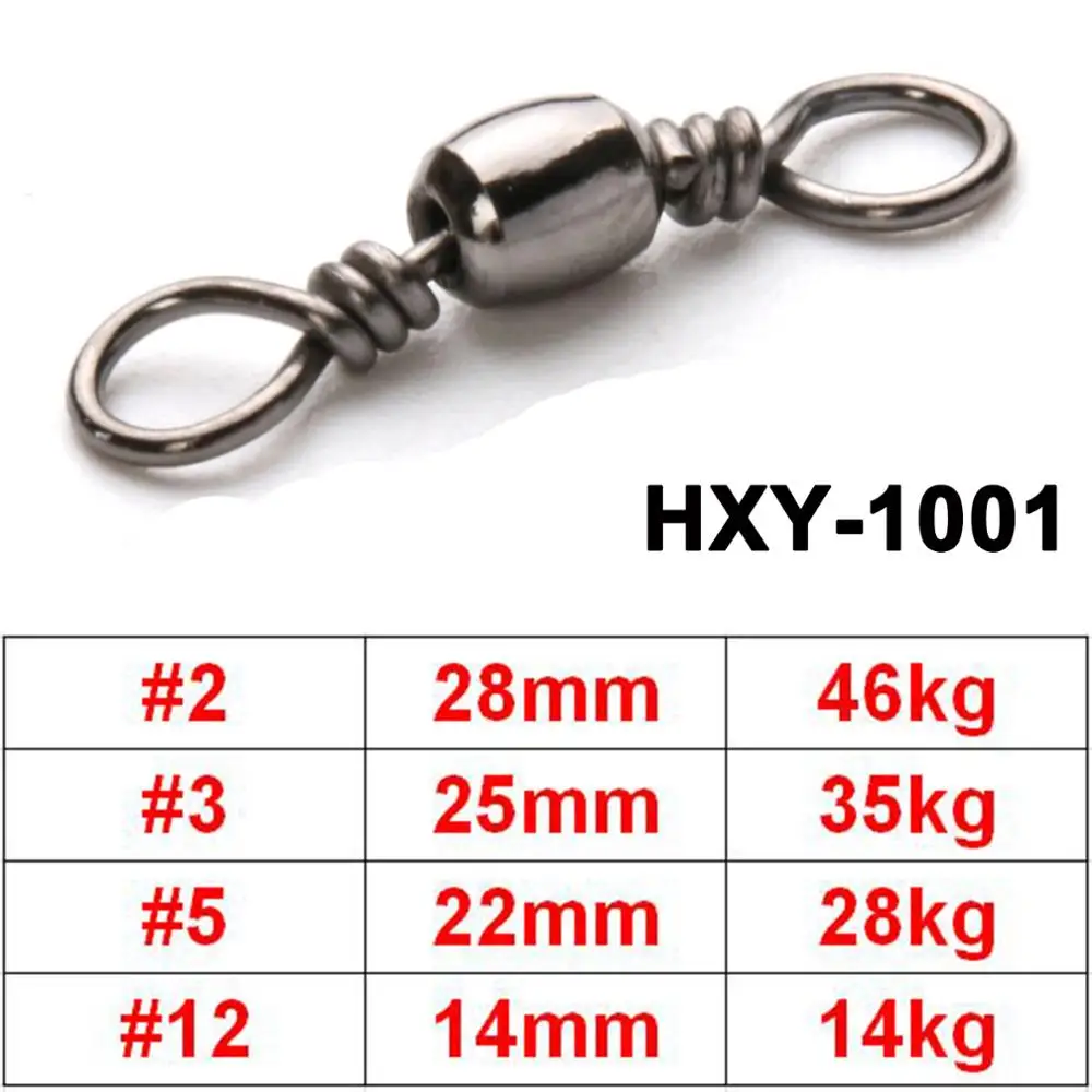 HXY-1001 50pc Maximumcatch 20 штук#1-6 шарикоподшипник поворотный с твердым кольцом рыболовный Поворотный разъем из нержавеющей стали инструменты - Цвет: HXY-1001 50pc