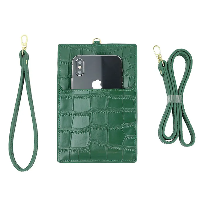 Популярный однограммный кошелек для телефона из крокодиловой кожи держатель