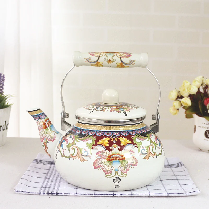 Чайник с эмалью WSHYUFEI толстая газовая плита плоским дном индукционная чайник со