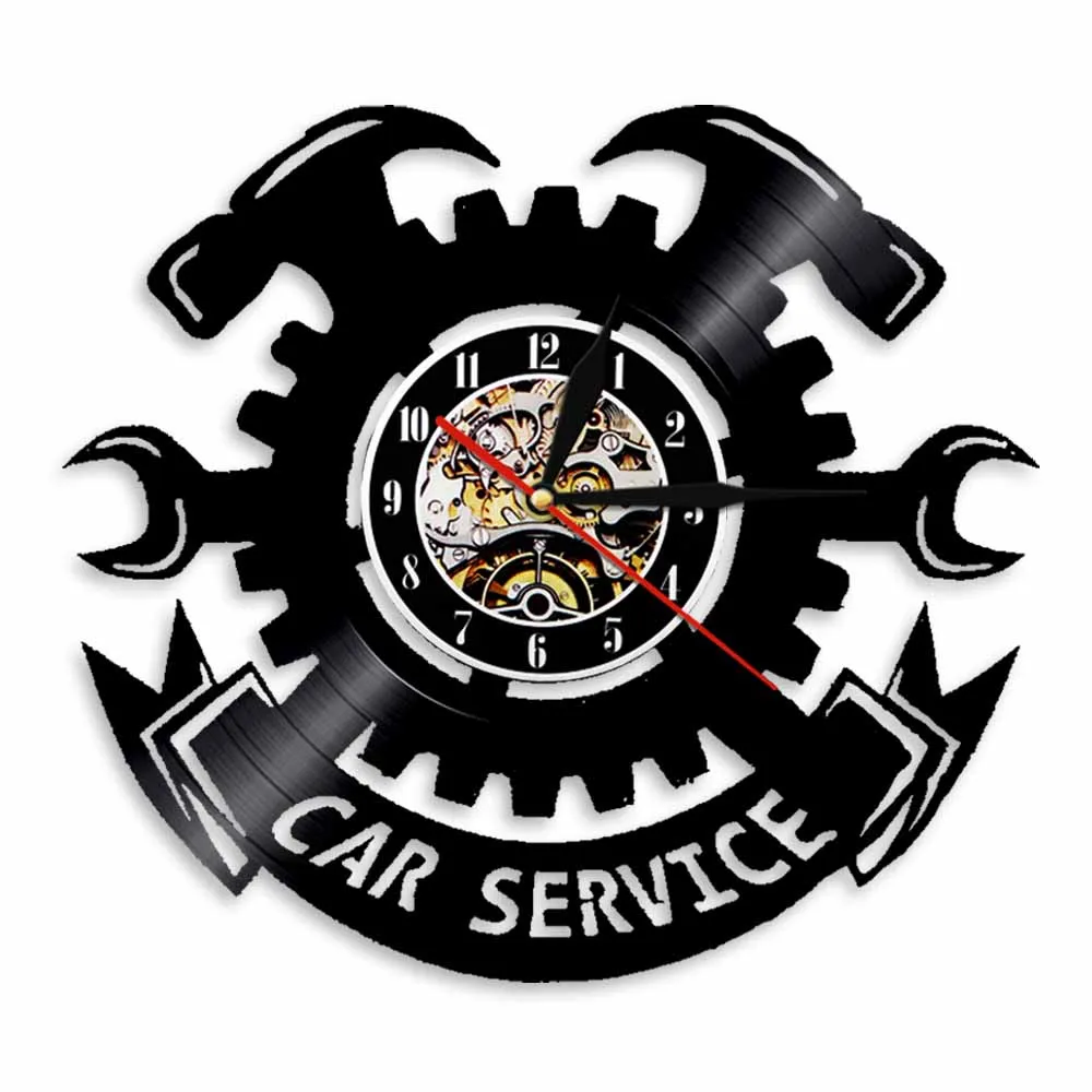 Настенные часы для обслуживания автомобилей гаражные инструменты гаечный ключ