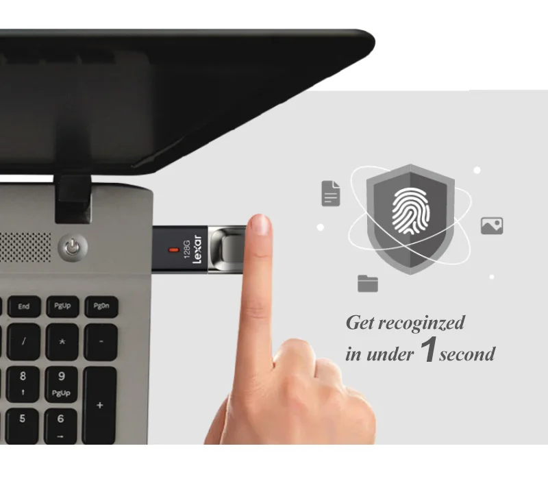 Lexar JumpDrive отпечатков пальцев F35 флеш-накопитель usb 3,0 флэш-накопитель 32 Гб 64 Гб 128 150 МБ/с. флэш-память г usb флеш-накопитель