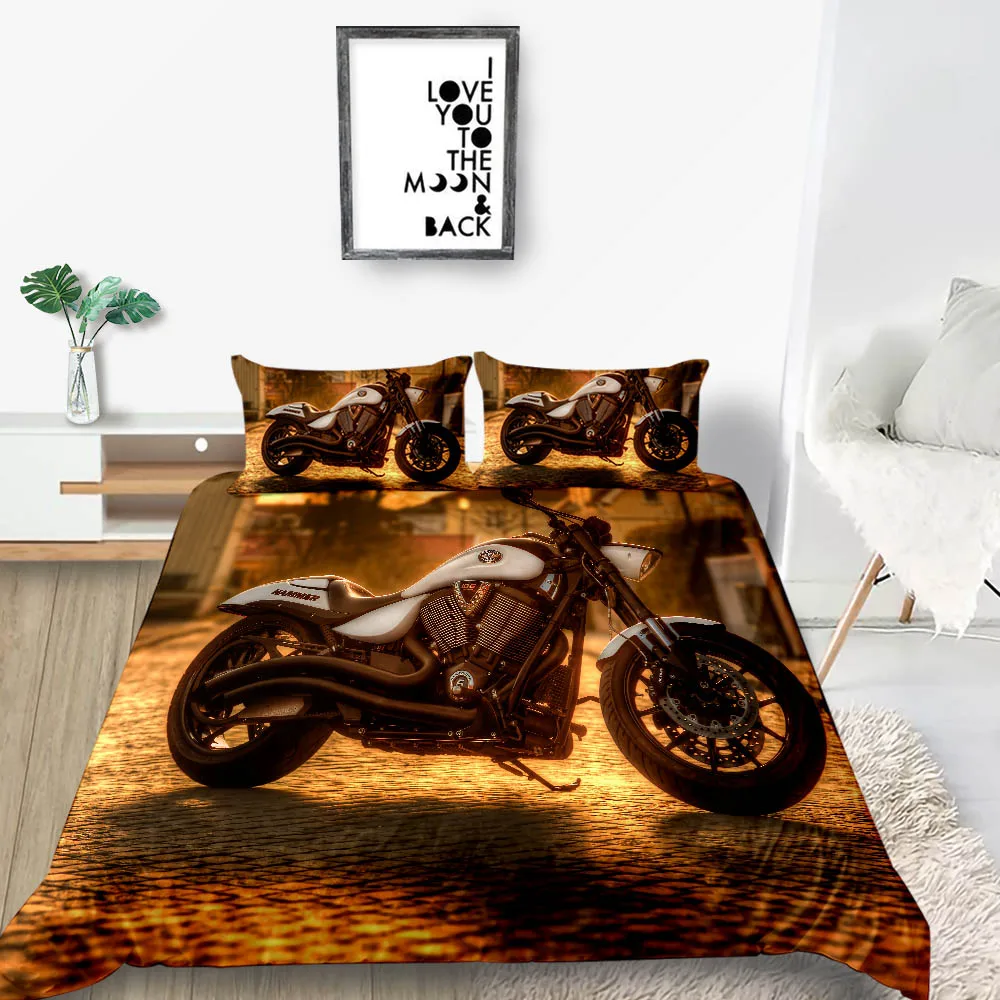 

Sporty Car Bedding Set For Young Man Cool Comfortable Fashionable 3D Duvet Cover Queen King Twin Full Single Double Bed Set