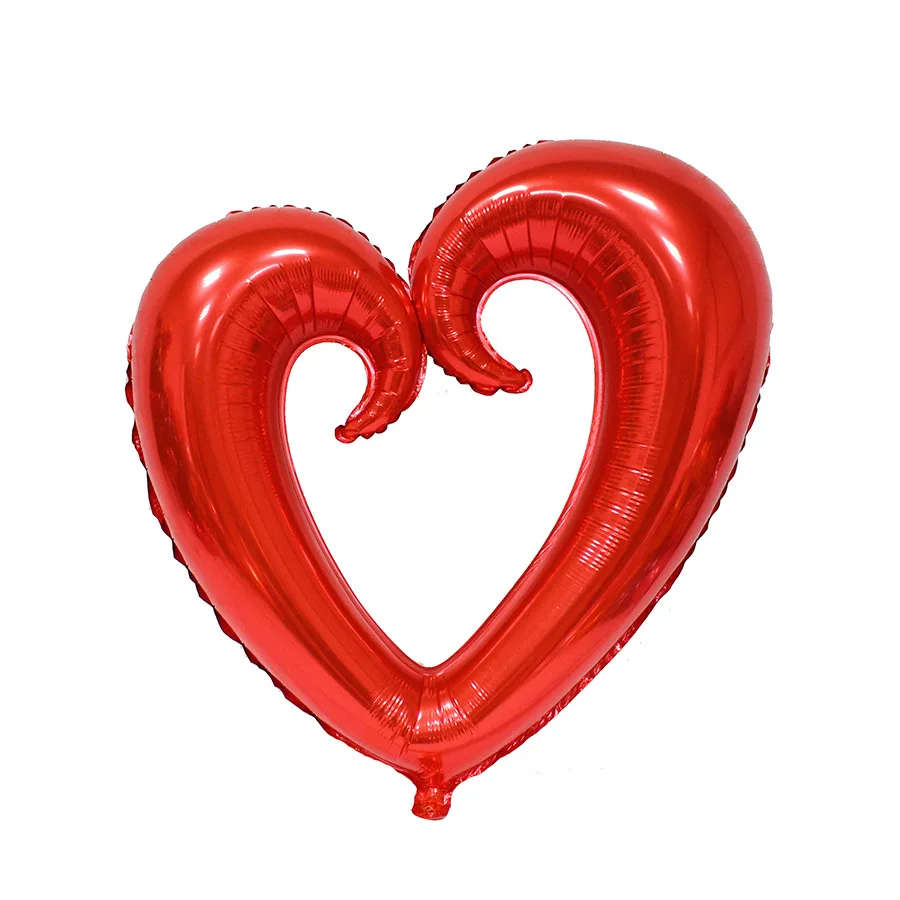 40inch Giant Hook Heart Foil Balloons Wedding Decoration Hollow Helium Ballon Valentine's Day Decor Birthday Party Globos | Дом и сад