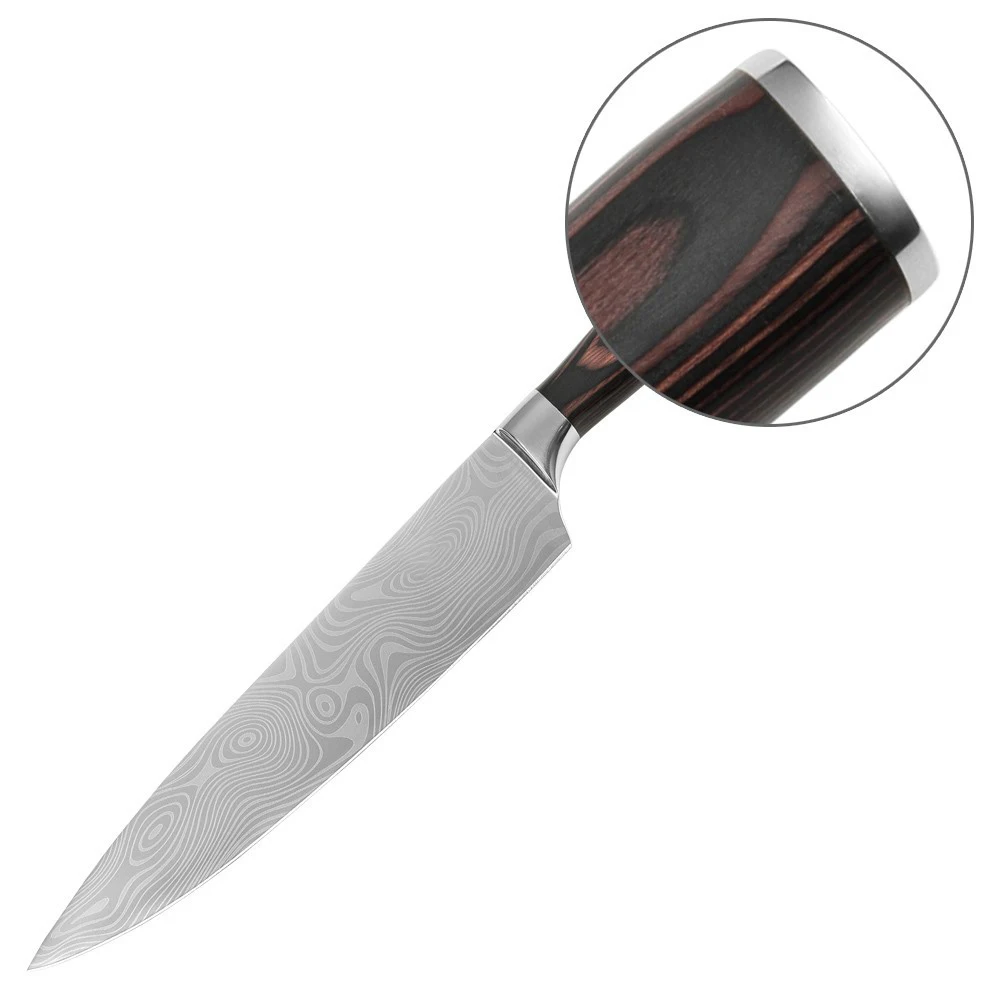 Нож шеф-повара из дамасской стали 8 дюймов | Дом и сад
