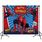 120x80 см Спайдермен вечерние ринка фоны занавеска фотобудка паук супергерой Дети День рождения настенные украшения фон ткань