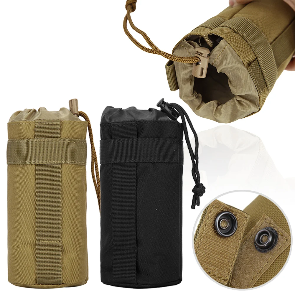 

Tactical Water Bottle Carrier 500ml Outdoor Molle Pouch Bag for Camping Hiking Traveling with Shoulder Strap