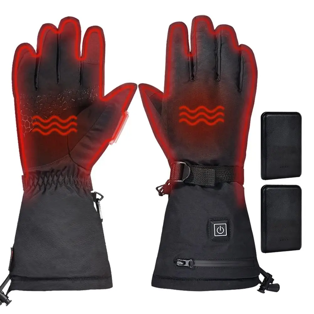 

5V 3000mAh Electric Heated Gloves Warm Heating Waterproof Gloves Touch Screen for Winter Cycling Skiing Men Women
