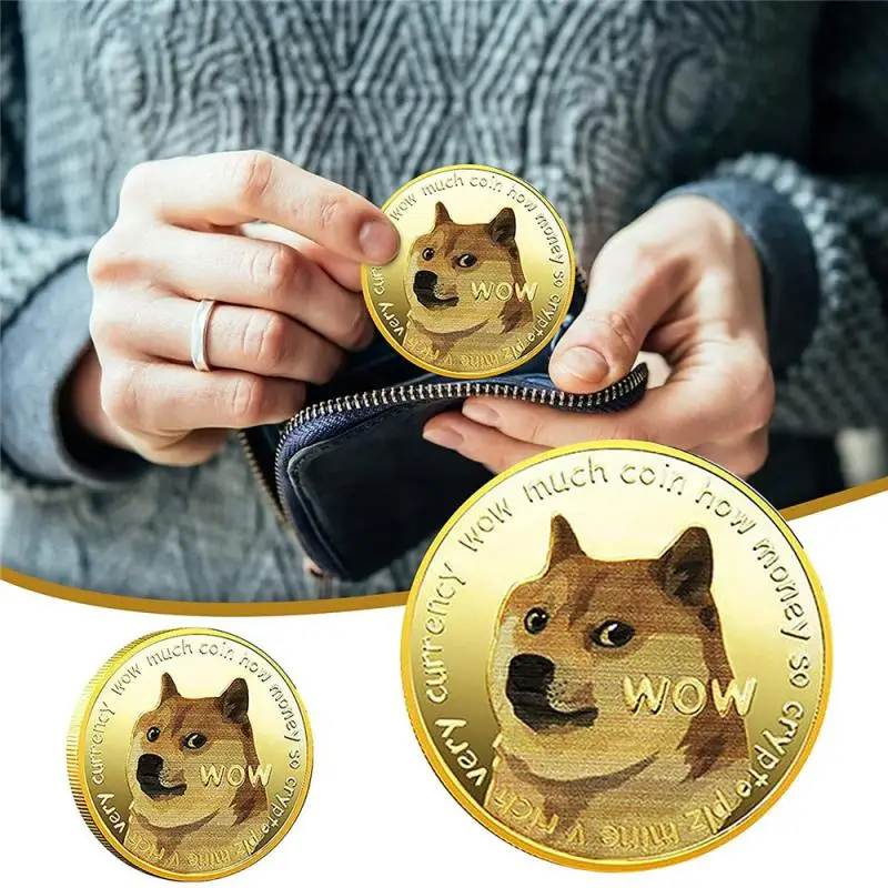 

Shiba Inu Doge Commemorative Coin Collectible Souvenir Three-dimensional Relief Medallion Gold-plated Non-currency Coin