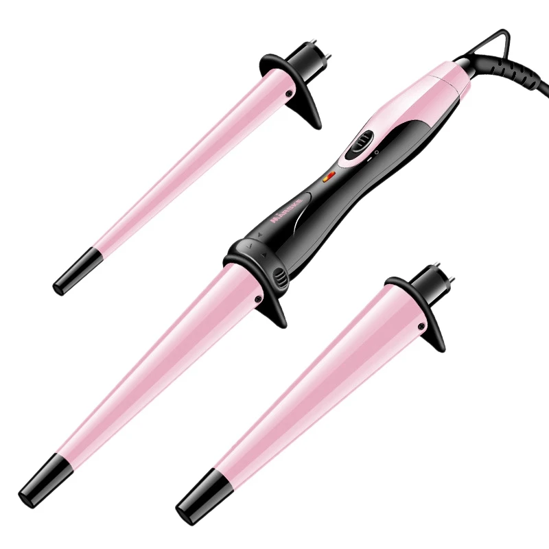 

MARSKE Ceramic Coated Plate Professional Cone Curler Electric Curler Ic Curling Stick Hair Stylist Rocker EU Plug