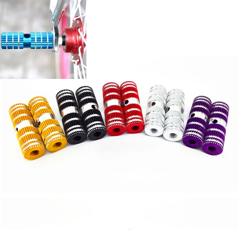 

2 Pcs/lot Cycling Bike Bicycle Pedals 3/8" Axle Sexangle Cylinder Aluminum Alloy Foot Pegs High Quality Wholesale