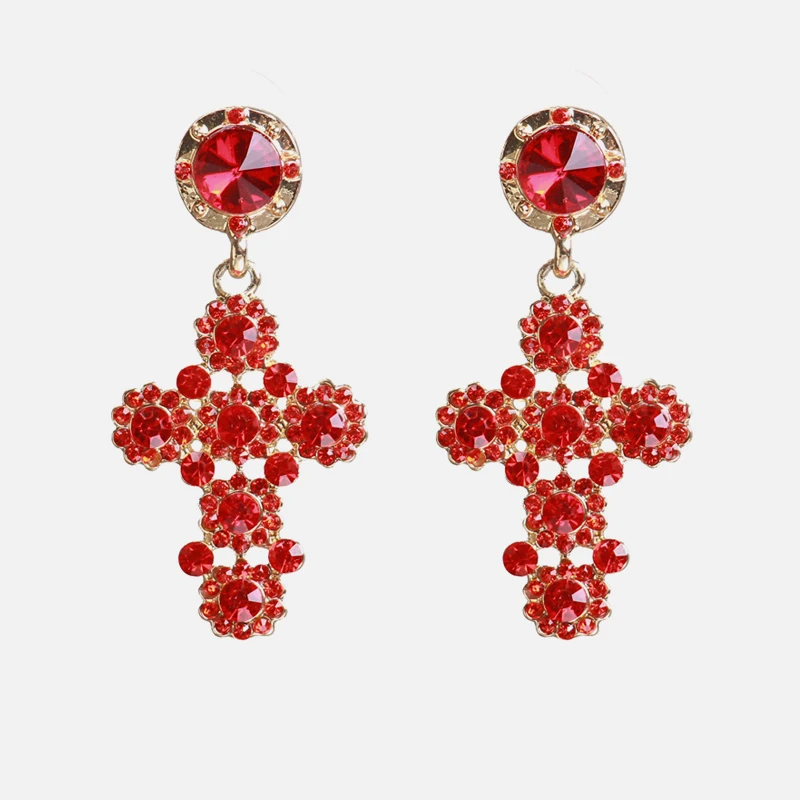 Серьги Ztech Boho в этническом стиле, большие красные подвески, серьги ручной работы с большими бусинами, массивные серьги, вечерние Висячие висячие серьги, рождественский подарок