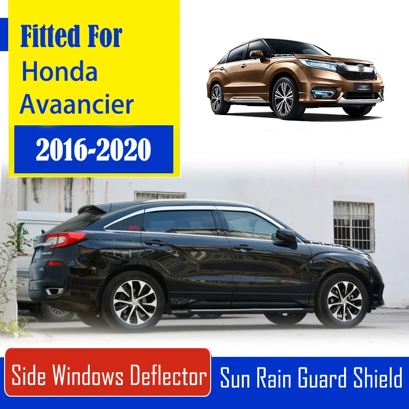 

Козырьки на окна, хромированные, боковые вентиляционные отверстия, защита от дождя, дефлекторы для Honda Avancier 2016-2020, 1 комплект