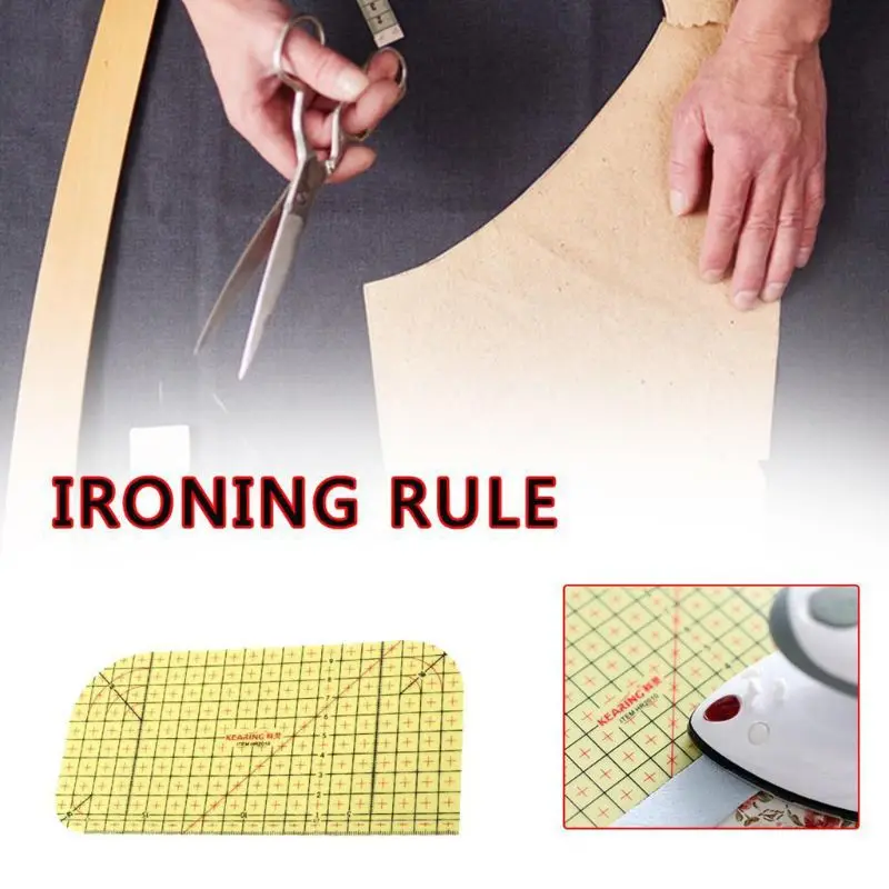 

D5QC Ironing Ruler Patchwork Tailor Craft DIY Sewing Supplies Measuring Tool