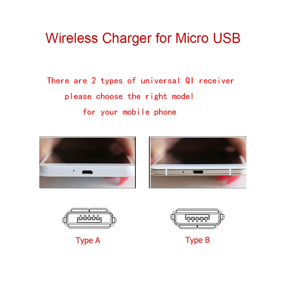 qi wireless charging kit transmitter charger adapter receptor receiver pad coil type c micro usb kit for iphone xiaomi huawei free global shipping