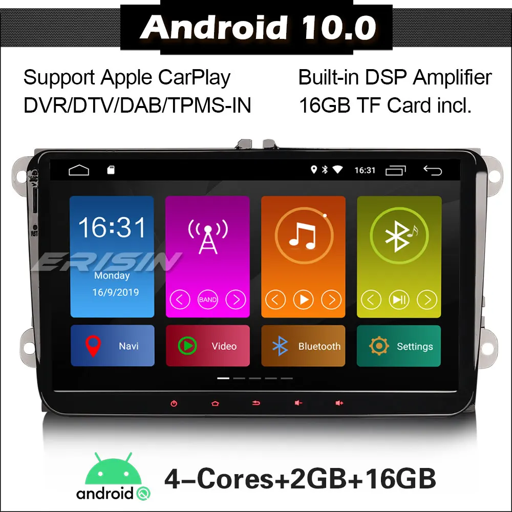 3091 Android 10 0 автомобильный стерео 9 &quotдля VW Passat Golf 5 6 Touran Seat Tiguan DSP Carplay GPS