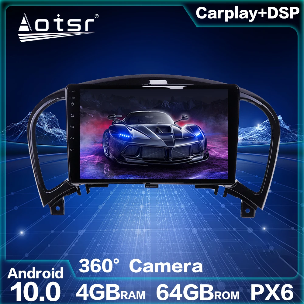 Автомагнитола на Android 10 0 64 ГБ для Infiniti ESQ Nissan Juke 2011 18 автомобильный GPS навигатор