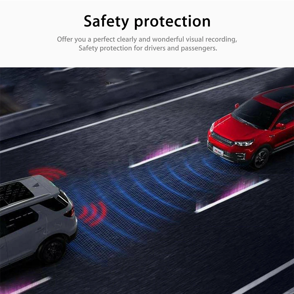 Видеорегистратор автомобильный с двумя камерами разрешение 1080P Wi-Fi GPS