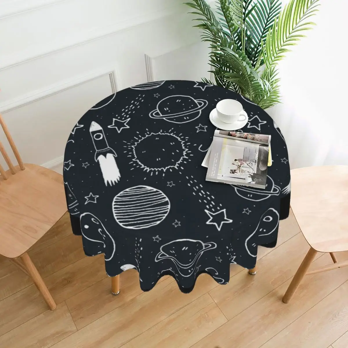 

Скатерть с принтом Луны, защитная скатерть для стола из полиэстера, для кухни, оптовая продажа, винтажная скатерть для стола