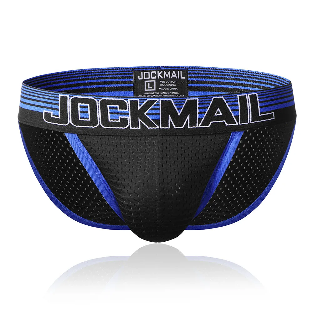 Трусы-брифы jockmail мужские сетчатые пикантное нижнее белье для большого пениса