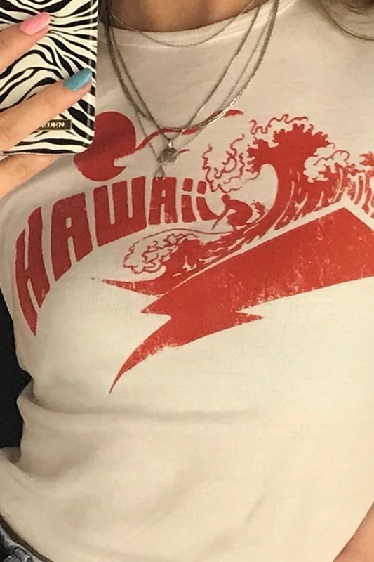 Женская винтажная белая нишевая футболка с граффити модная женская летняя y2k в