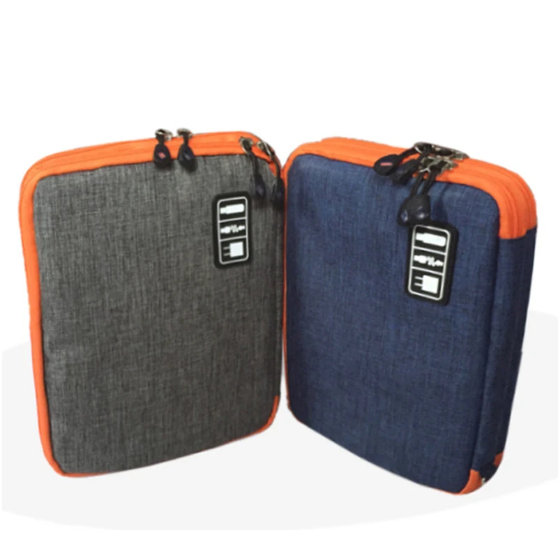 

Waterproof Double Layer Cable Storage Bag Electronic Organizer Gadget Travel Bag USB Earphone Case Digital Organizador EJ876982