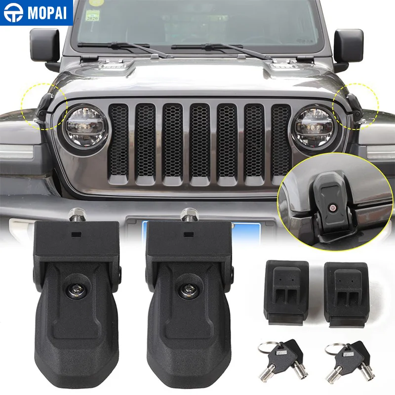 MOPAI замки капот для Jeep WranglerJL двигателя автомобиля защелка Catch с замком ключей