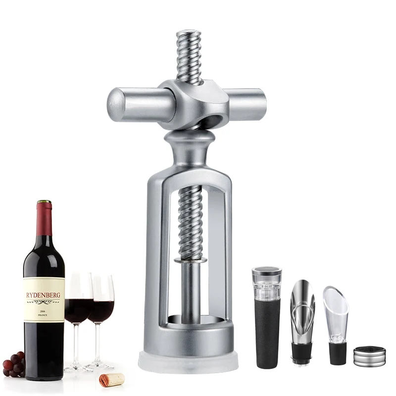 

Wine Bottle Opener Creative Red Wine Corkscrew Leverage Design Corkscrew Bar Accessories Restaurant Party Home Kitchen Tools 5Pc