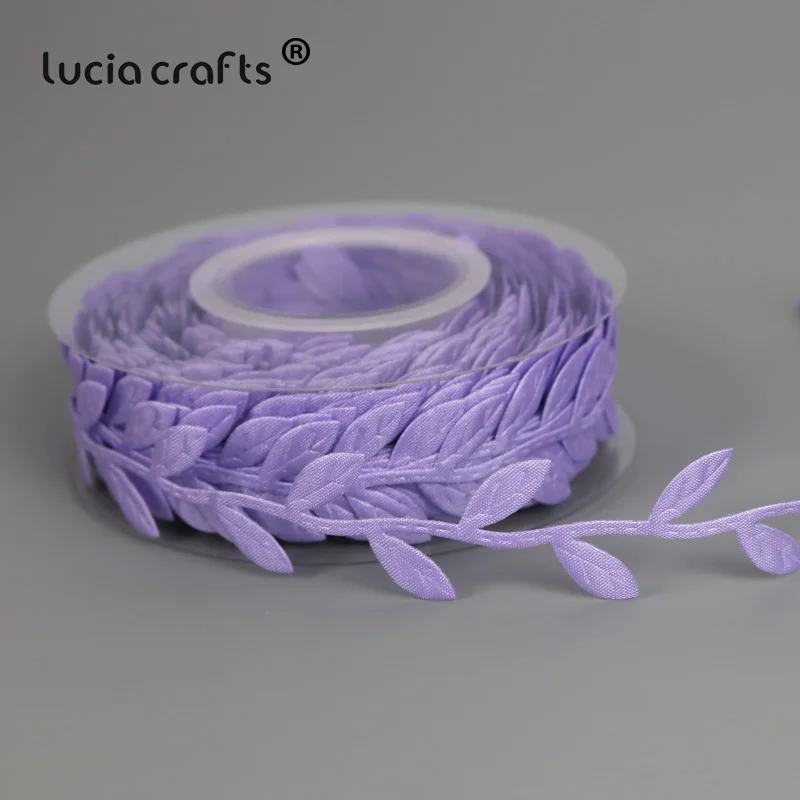 Lucia crafts 1 рулон/лот(10 метров/рулон) 30 мм листья отделка украшения лист ленты DIY ткань аппликации швейная одежда Q0708