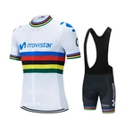 Новинка, команда чемпионов мира Movistar, велосипедная одежда с коротким рукавом, воздухопроницаемые шорты, одежда для велоспорта Maillots Ropa Ciclismo Hombre