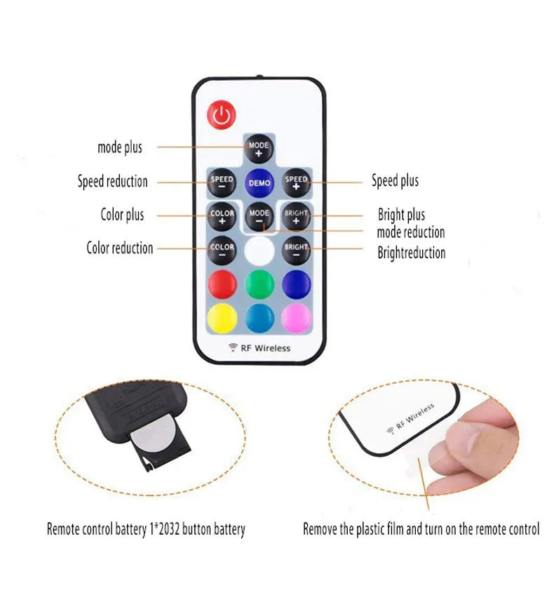 Светодиодный ремень USB зарядное устройство 5V цветная вспышка RGB цвет ТВ фон компьютерный стол пульт дистанционного управления лампа ремень