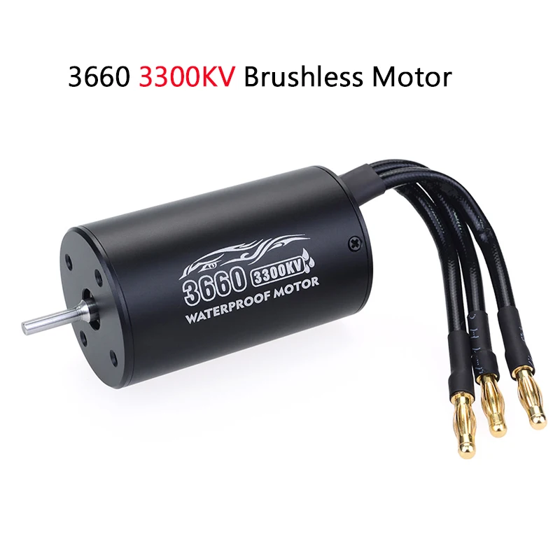 3660 3300KV motor RC автомобиль 1:10 Запчасти 3650 3660 F540 2300KV 2600KV 3100KV 3300KV 3900KV 4370KV бесщеточный мотор 60A ESC для Monster Грузовик Багги Baja - Цвет: 3660 3300KV motor