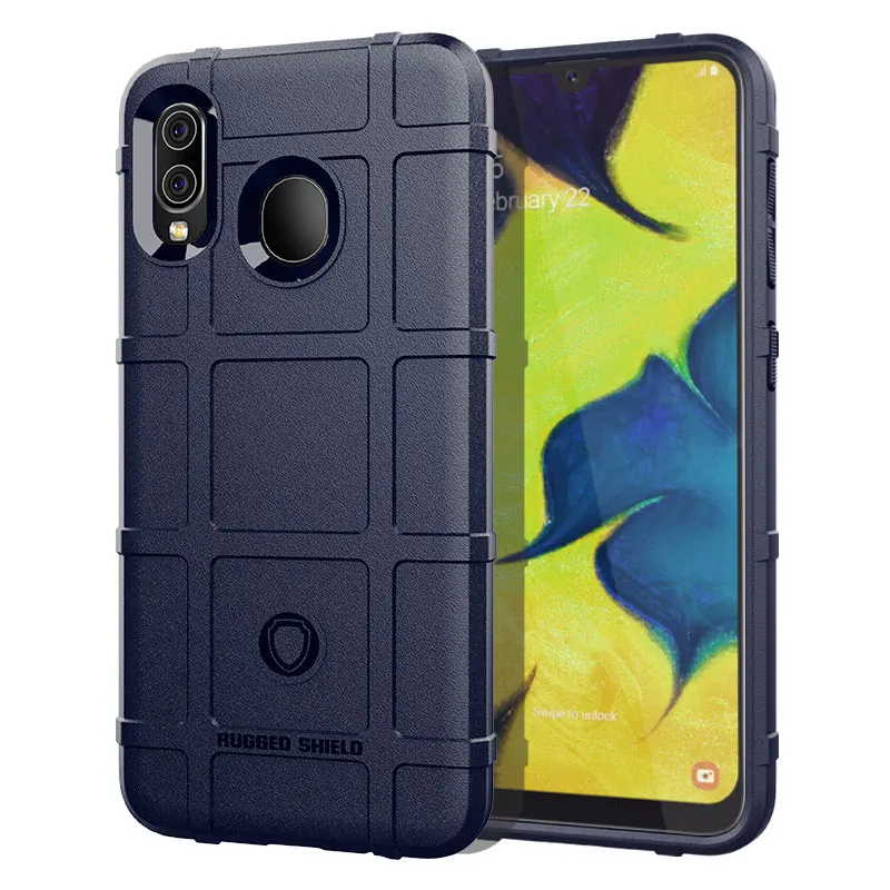 Тёмно-синий Противоударный чехол для samsung Galaxy A50 A30S A30 A20 A10 A40 A70 A20E S10 A9 S8 плюс A51 A71 противоударной защитной плёнки для воздействия TPU Защитный чехол Чехол - Цвет: Тёмно-синий
