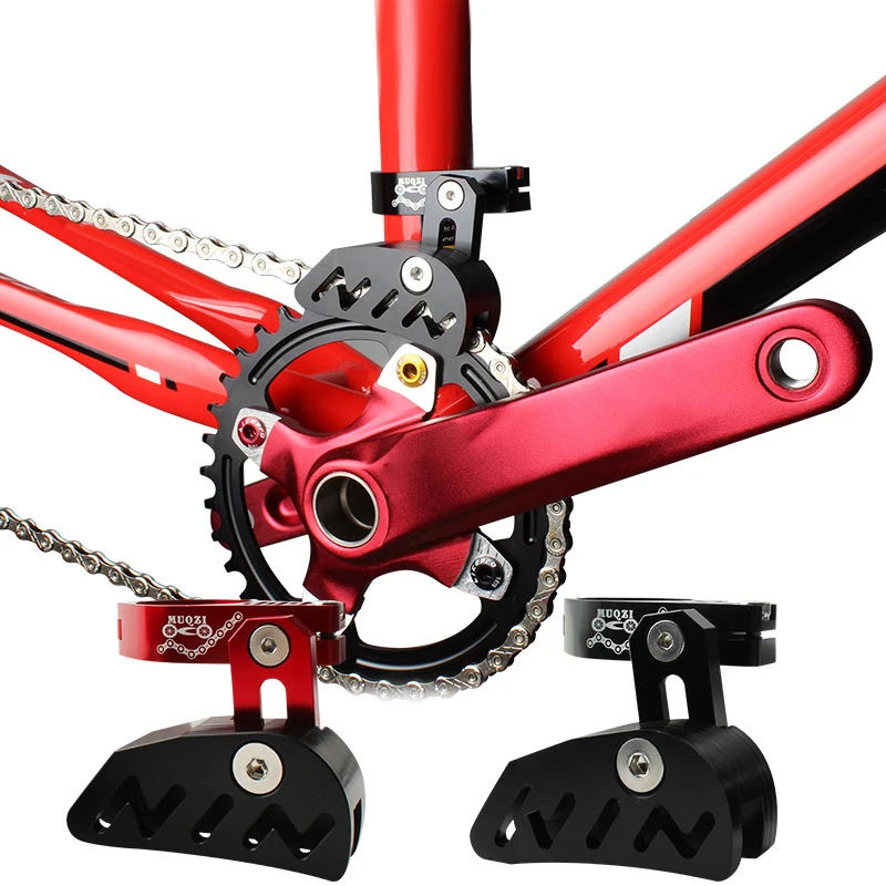 

Mountain Bike Bicycle Chain Guide Protector Chain Stabilizer Aluminum Adjustable Single Crankset 28.6 31.8 34.9 Clamp Tensioner