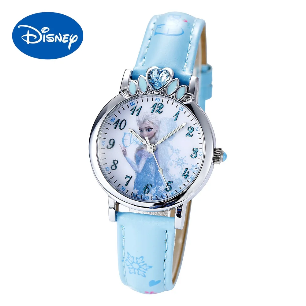 

Authentic Disney Frozen Children's Watch Diamond Crown Princess Series Watch Primary School Children's Quartz Watch 198 Clock