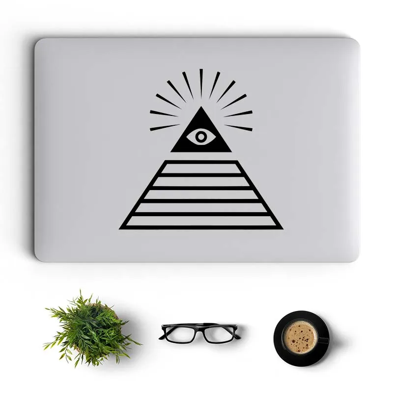 

Наклейка «Пирамида Глаз Провиденса» для ноутбука Apple Macbook Air 11 13 14 15 дюймов Pro Retina Mac, виниловая наклейка, Обложка для ноутбука