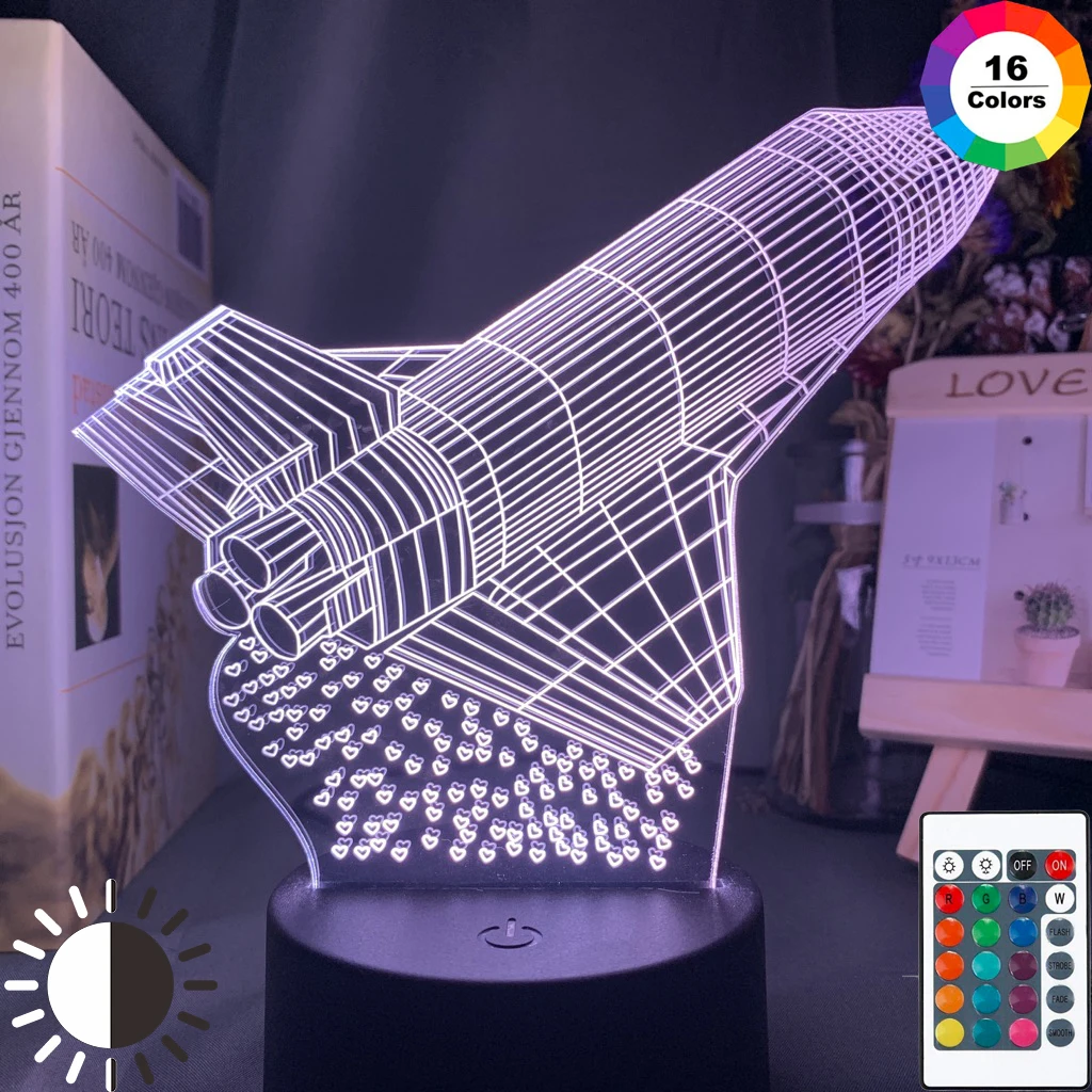 Светодиодный ночсветильник Project Apollo с космическим кораблем украшение для