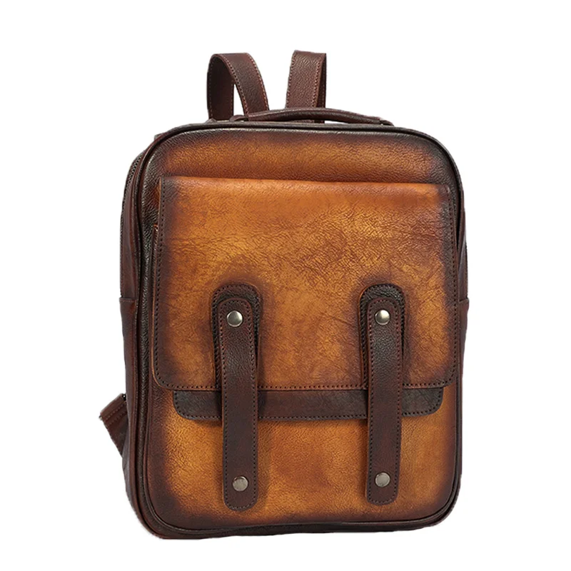 Новый британский кожаный рюкзак Fctossr в стиле ретро вместительный повседневный