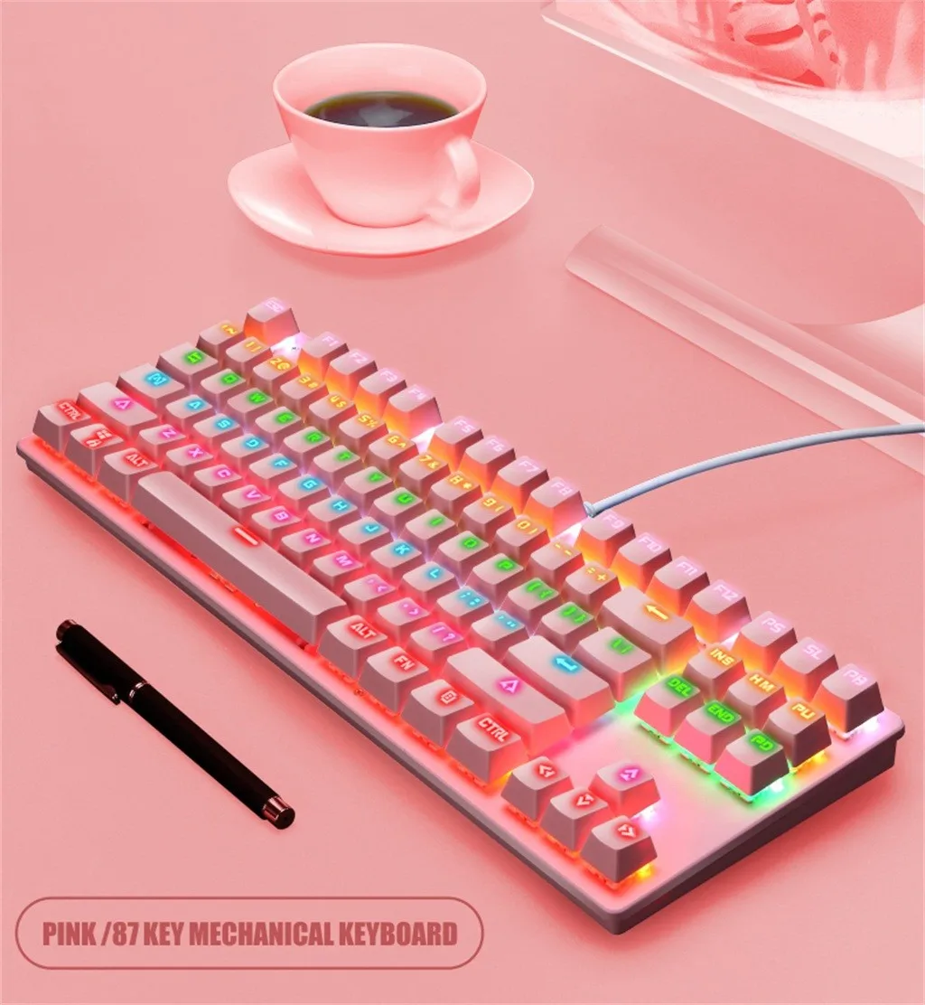 

Mechanical Keyboard Gaming Keyboard K550 Mechanical USB Keyboard Colorful LED Illuminated Backlit Gaming Keyboard
