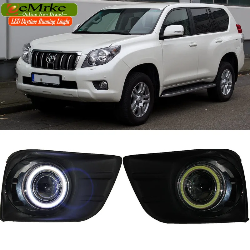 EeMrke для Toyota Land Cruiser Prado 4000 LC150 FJ150 2009-2013 светодиодный Ангел глаз Противотуманные
