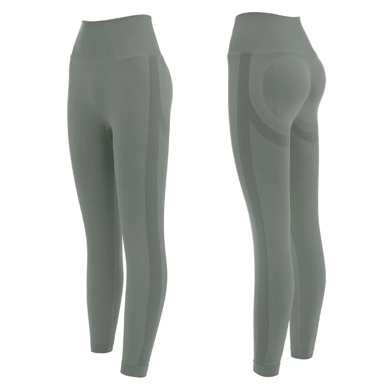 

AIIOU Quick Drying Breathability Sexy Push Up Hips Leggings Fashion Women Seamless High Waist Elastic Sportswear Female Pants