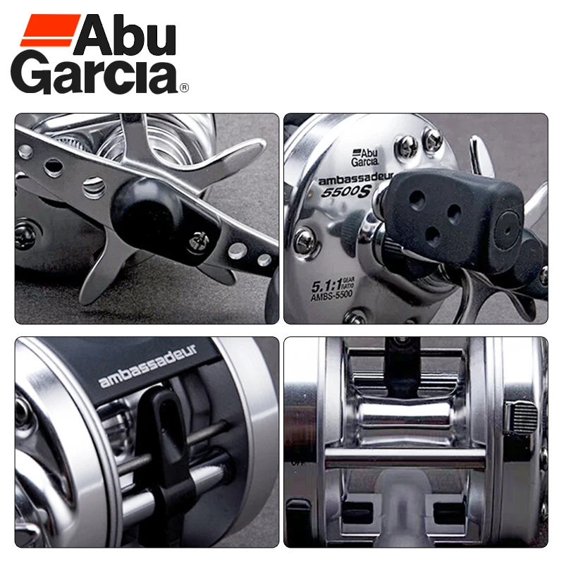 Полностью оригинальная Рыболовная катушка Abu Garcia AMBASSADEUR 5500 5501 2BB 5 1: 1 макс.