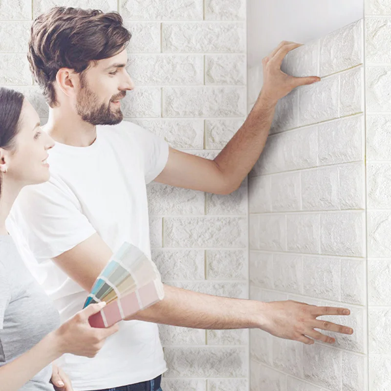 

3d wall stickers bedroom warm decoration background wall foam brick stickers waterproof moisture wallpaper self-adhesive