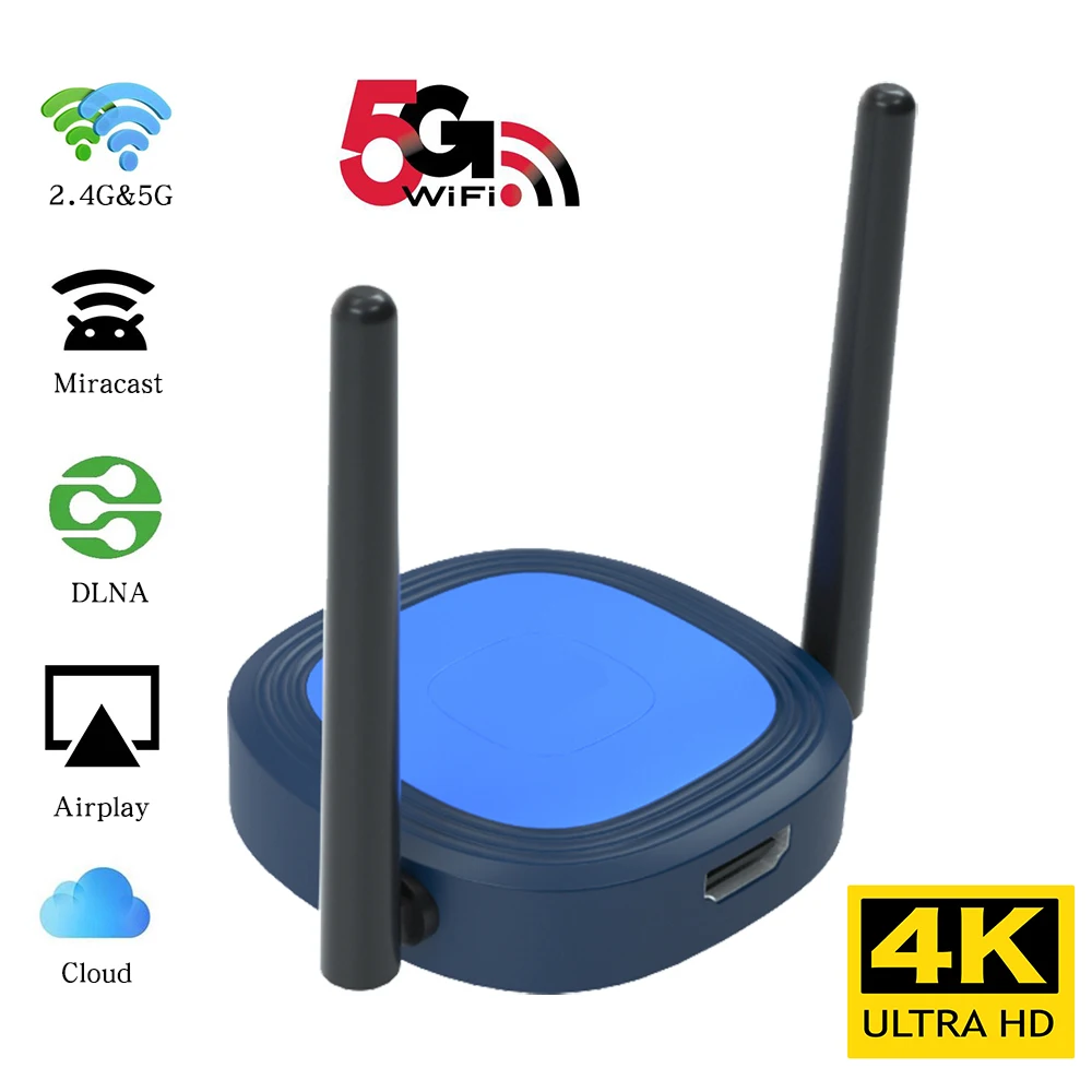 4K 5G беспроводной Wi Fi адаптер для дисплея TV Stick HDMI Mirror Miracast Airplay DLNA приемник Iphone Android