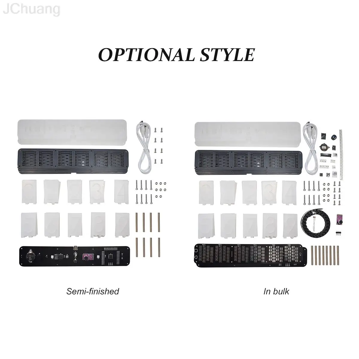 Digital LED Alarm Clock Kit RGB Neo Light Music Spectrum DIY Kits Electronic Bulk DS3231 Chip 6 Digit Display | Дом и сад