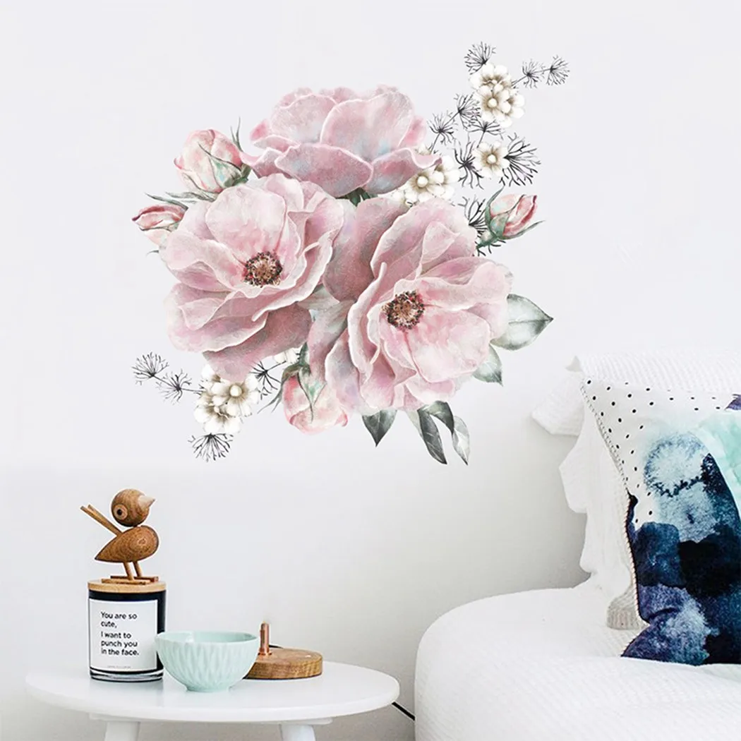 

Bedroom Wall Sticker DIY Decal Decor Flower Home Living Room Removable