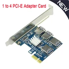 PCI-E-PCI-E адаптер 1 поворот 4 PCI-Express слот 1x до 16x USB 3,0 специальная переходная карта PCIe конвертер для майнинга BTC 2021