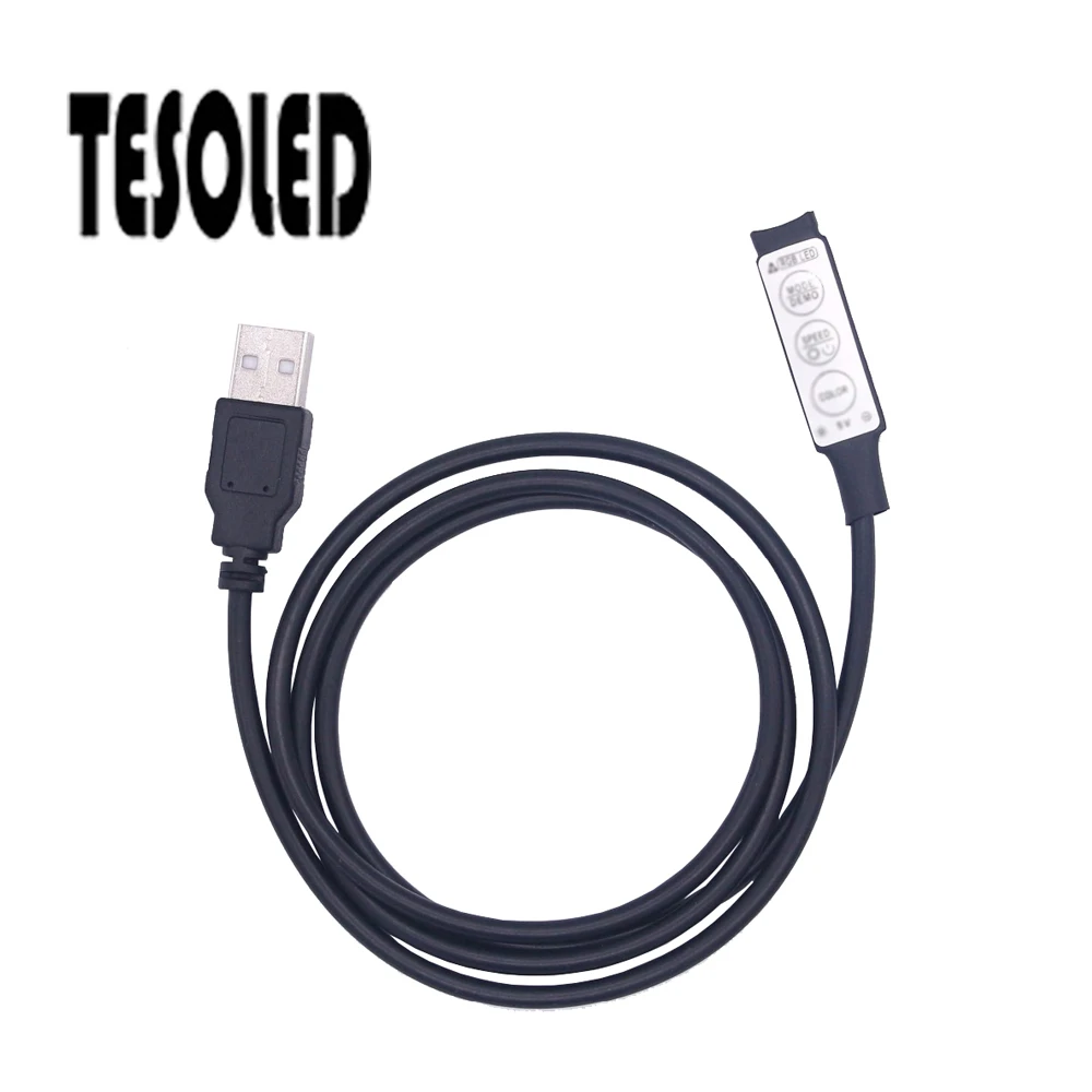 USB разъем кабель линия 5 в 0 м с 3 клавишами контроллер линии для RGB светодиодные
