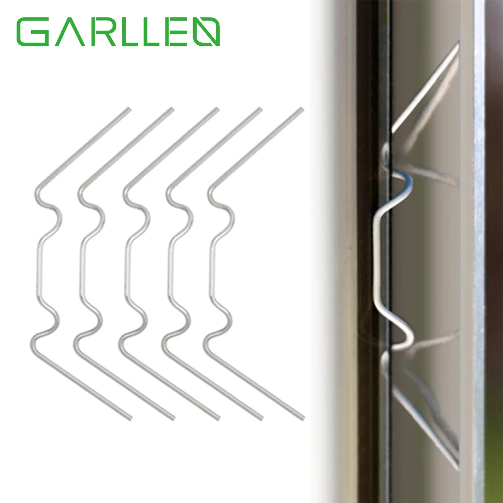 

GARLLEN 100Pcs 95mm Greenhouse Clamps Retaining Clips Mounting Bracket Accessories For Fastening Twin Wall Sheets & 6mm Glass
