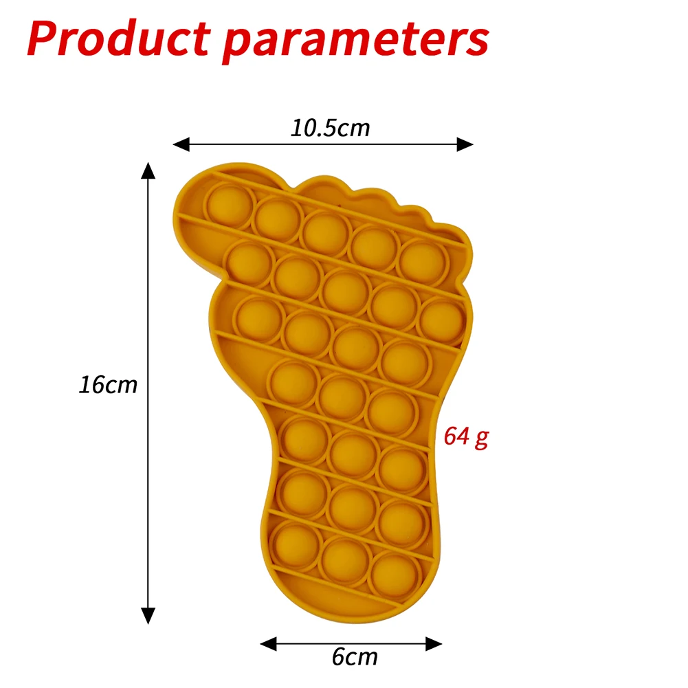

Push Bubble Toys Sensory Stress Concentration Reaction Force Toys Desktop Educational Toys Foot/Foot-Shaped Bubble Push Toys